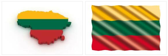 Lithuania Flag and Map