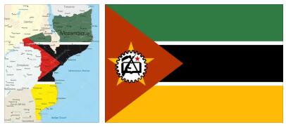 Mozambique Flag and Map