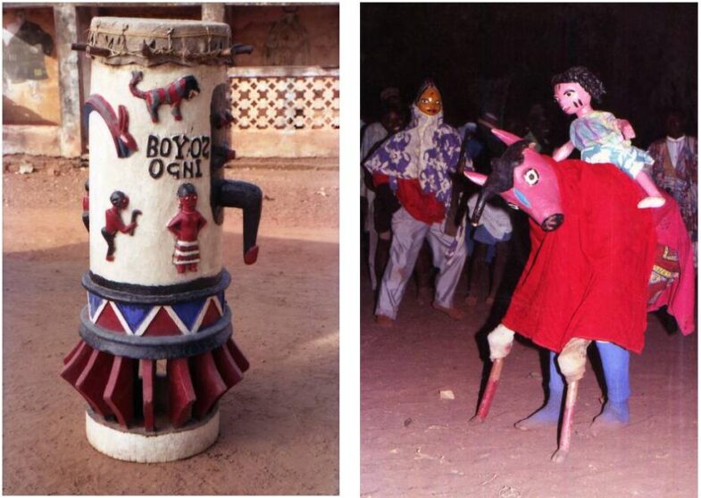 A head-high drum in Abomey Benin